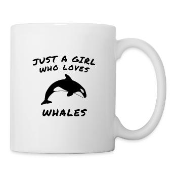 Just a Girl who loves Whales - Orca Shirt - Tasse - Weiß - Rechts