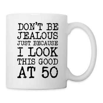 Geburtstag 50 Jahre - Tasse - Weiß - Rechts