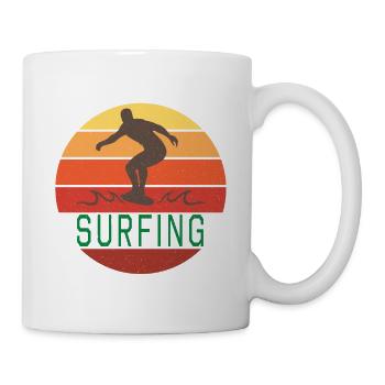 Surfen Surfer Surf Retro Vintage - Tasse - Weiß - Rechts