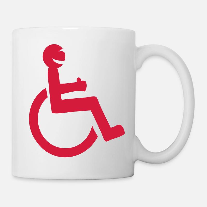 Rollstuhl Spaß im Behindertenrollstuhl - Tasse - Weiß