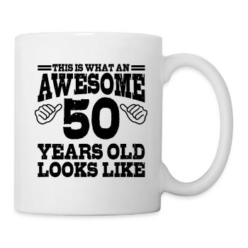 Geburtstag 50 Jahre - Tasse - Weiß - Rechts