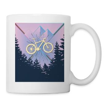 Fahrrad Mountainbike Zweirad Bike Bicycle Geschenk - Tasse - Weiß - Rechts