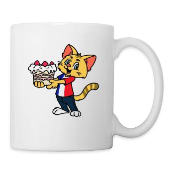 French cat and cake French Kitten and Cak - Mug - white - Right