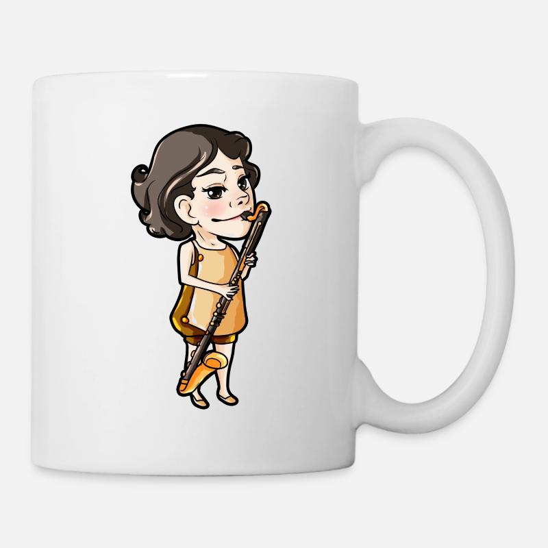 Bass Clarinette Soufflage B-Clarinette cadeau - Mug blanc - blanc