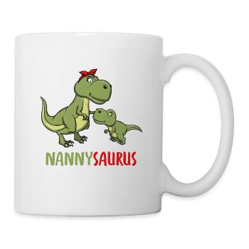Nanny saurus nanny day mother gift - Mug - white - Right