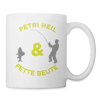 Petri Heil et son gros pêcheur - Mug blanc - blanc - Droite