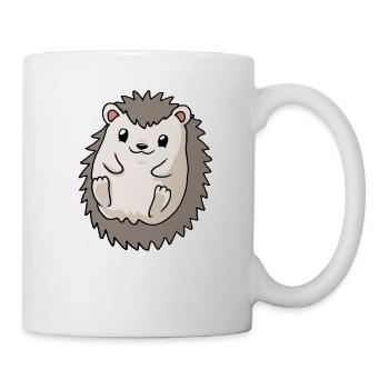 Kleine Baby Igel Hedgehog - Tasse - Weiß - Rechts
