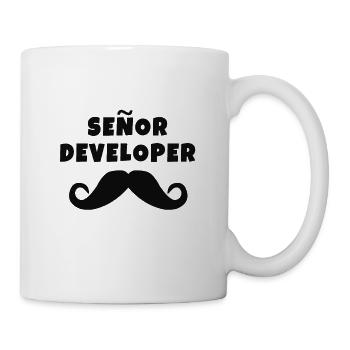 Senor Developer Coder T-Shirt - Tasse - Weiß - Rechts