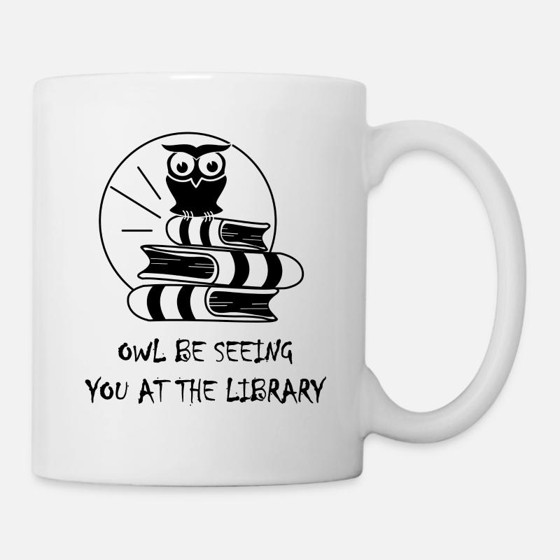 Bibliothèque - Mug blanc - blanc