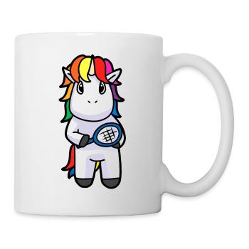 Tennis Tennis Player Unicorn Mythical Animal Sport Animals - Mug - white - Right