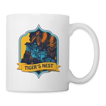 Tiger's Nest, Bhutan - Mug - white - Right