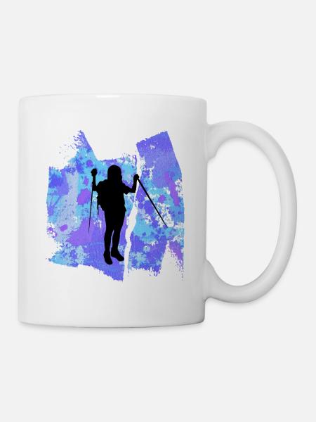 Wandern Wanderlust Wanderer Bergsteigen T Shirt - Tasse - Weiß