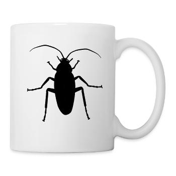 Kakerlake Schabe Insekt Schädling Tiere Phobie - Tasse - Weiß - Rechts