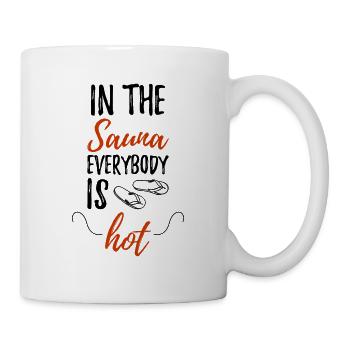 Lustiger saunieren Welness Spruch - Tasse - Weiß - Rechts
