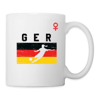 Frauenfussball Deutschland - Tasse - Weiß - Rechts