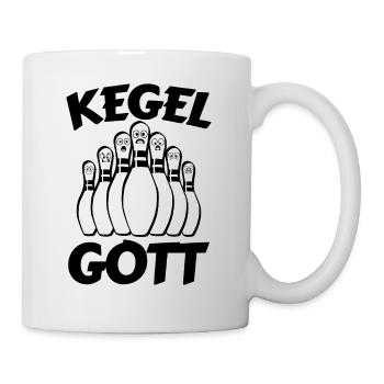 Kegel Gott Bowling - Tasse - Weiß - Rechts