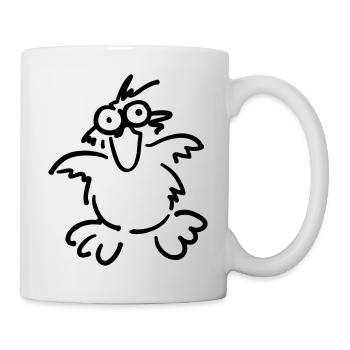 Verückter kleiner Vogel - Tasse - Weiß - Rechts