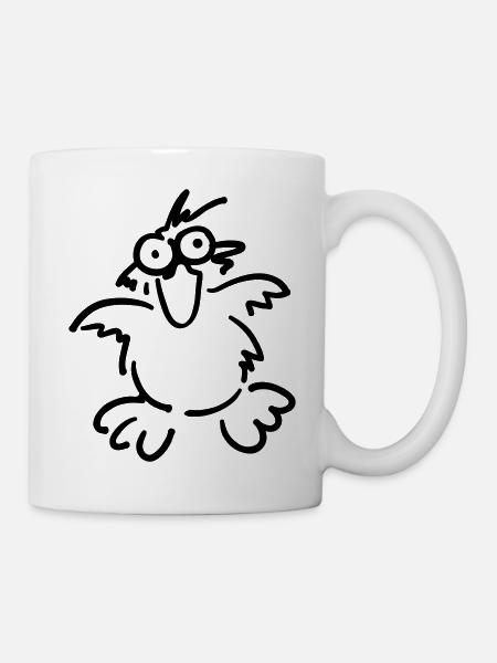 Verückter kleiner Vogel - Tasse - Weiß