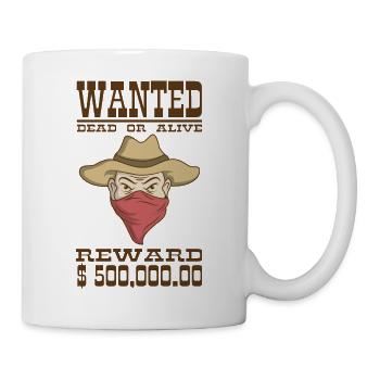 Wanted, Gesucht - Tasse - Weiß - Rechts