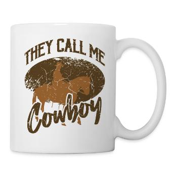 Sie nennen mich Cowboy - Mug blanc - blanc - Droite