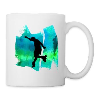 Rollerskates Roller rollerblades Rollerblades T Shirt - Mug blanc - blanc - Droite