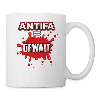 Antifa violence médias libres gauche fascistes politique - Mug blanc - blanc - Droite