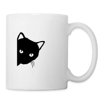 Chat noir - Mug blanc - blanc - Droite
