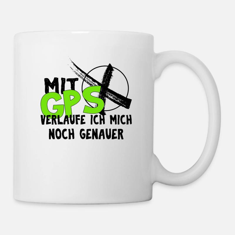 Geocaching hobby Happy Cacher Geschenk - Tasse - Weiß