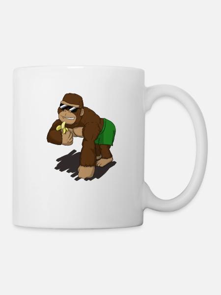 Singe cool - Mug blanc - blanc