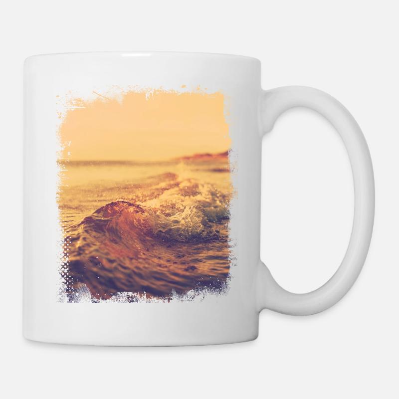 Vague plate au soleil - Mug blanc - blanc