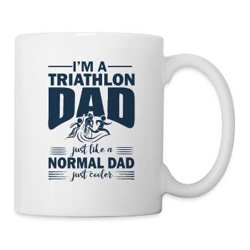 Triathlon Dad - Vater - Triathlet - Tasse - Weiß - Rechts