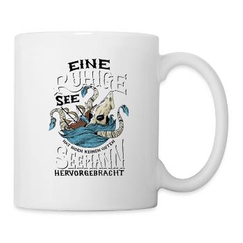 Seemann Kapitän Boot Schiff Spruch Geschenk Geek - Tasse - Weiß - Rechts