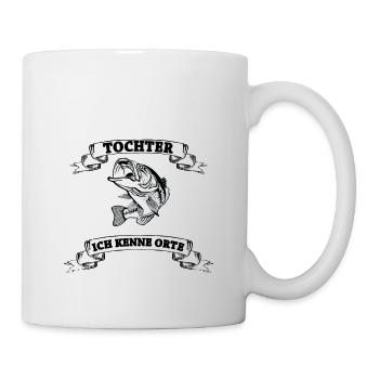 Pêche de la pêche père fille - Mug blanc - blanc - Droite