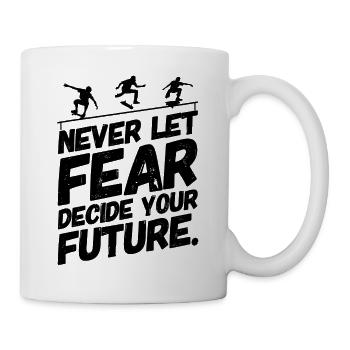 Skate Skater Skateboard Skaten Angst - Tasse - Weiß - Rechts