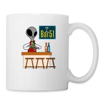 Alien bartender Fun UFO alien gift - Mug - white - Right