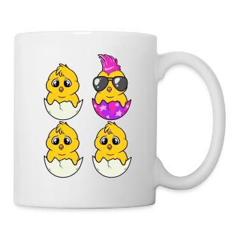 Punk Chick Chicken Chicken Punker Baby Individual - Mug - white - Right