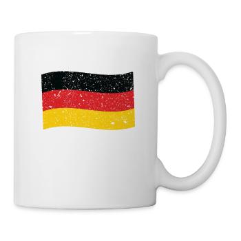 Deutschland Flagge German Flag - Tasse - Weiß - Rechts