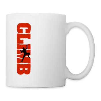 Klettern Kletterer Bouldern Geschenkidee - Tasse - Weiß - Rechts