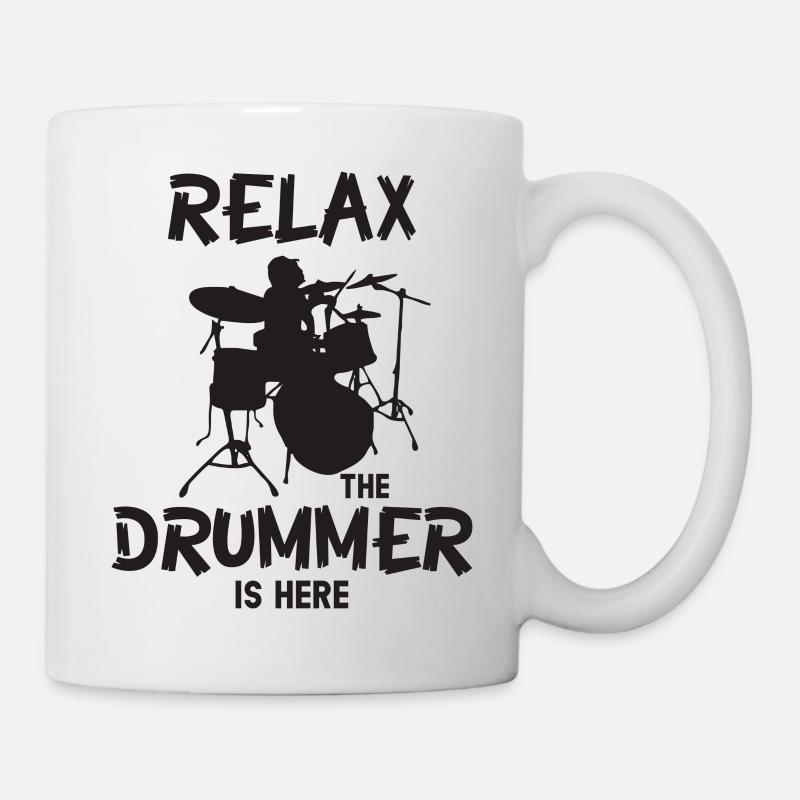 Détendez-vous le batteur est ici - Mug blanc - blanc