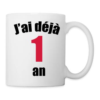 J'ai déjà 1 an ! - Mug blanc - blanc - Droite