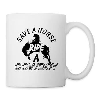 Save A Horse Ride A Cowboy - Mug - white - Right