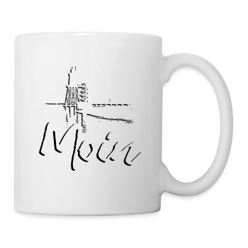 Moin for northern lights with Obereversand lighthouse - Mug - white - Right