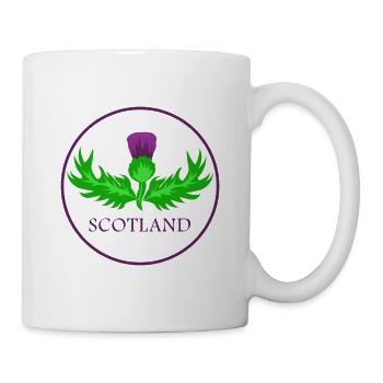 Schottland Distel Nationalblume - Tasse - Weiß - Rechts