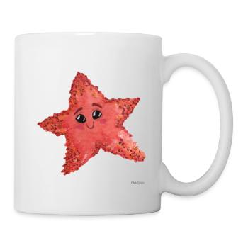 Étoile de mer animal cadeau doux enfants eau de mer - Mug blanc - blanc - Droite