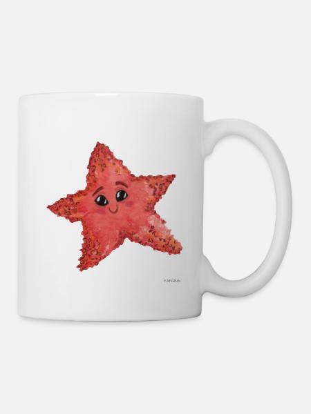 Seestern Tier süß Geschenk Kinder Meer Wasser - Tasse - Weiß