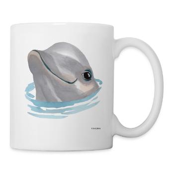 Delfin Meer Tier Wasser Delphin Kinder Geschenk - Tasse - Weiß - Rechts