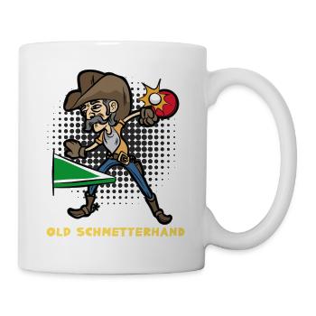 Cadeau de joueur de ping-il old-ping-te-ping-en-main - Mug blanc - blanc - Droite
