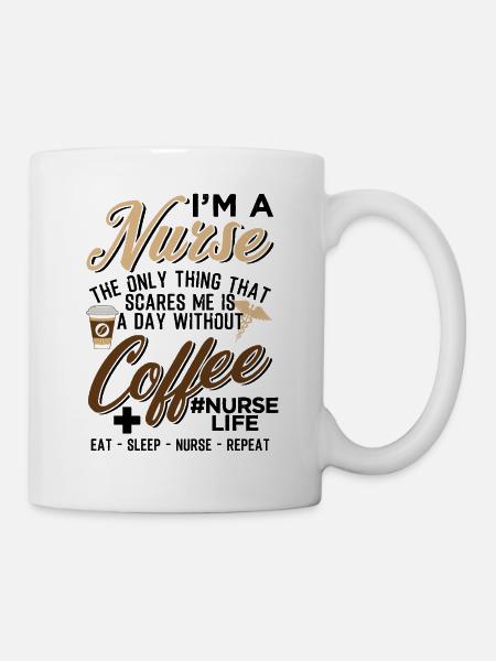 Nurse Funny Day Without Coffee Nurses Gift Idea - Kop/krus - hvid