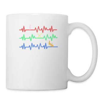Schlagzeug Shirt Drummer Geschenk · Evolution - Tasse - Weiß - Rechts