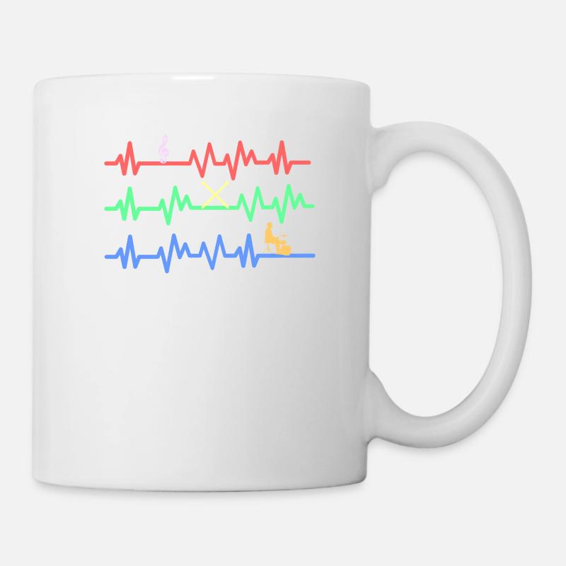 Schlagzeug Shirt Drummer Geschenk · Evolution - Tasse - Weiß
